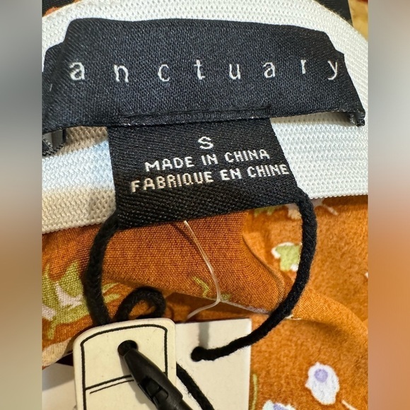 Sanctuary floral rust polyester midi skirt.Side zip. Elastic waistband.SizeS NWT - Picture 5 of 6